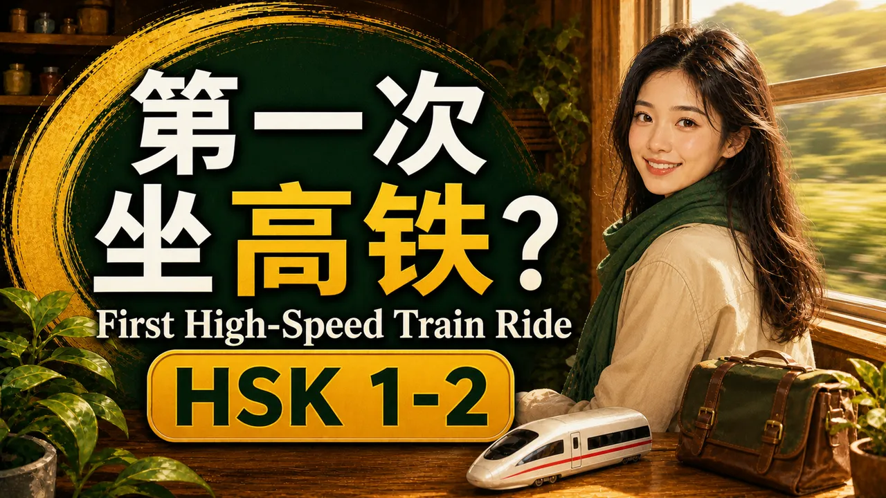 第一次坐中国高铁 Chinese conversation thumbnail