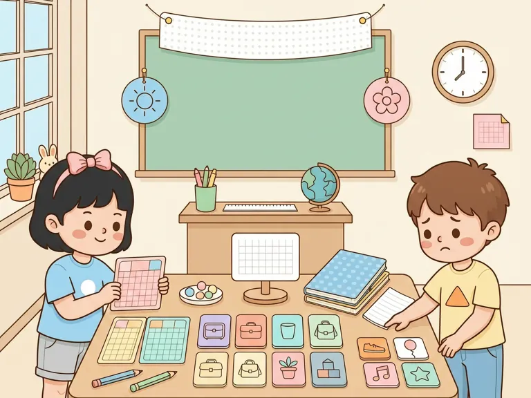 Two students studying in a bright room with books and chairs nearby.